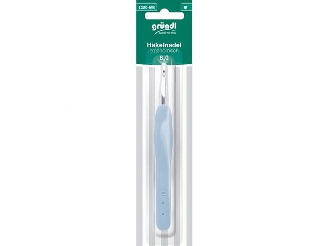 Ergonomische Häkelnadel 8 mm Handarbeit - Gründl