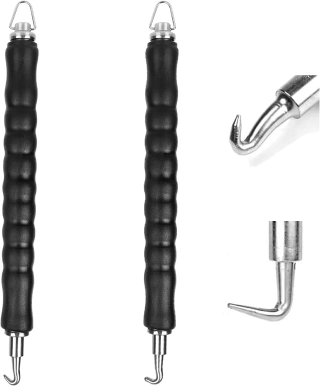 2PCS Wire Twister, automatischer Drahtbinder für Bewehrungsstäbe, Straight Hook Twister und gebogene Wire Twister-Werkzeuge