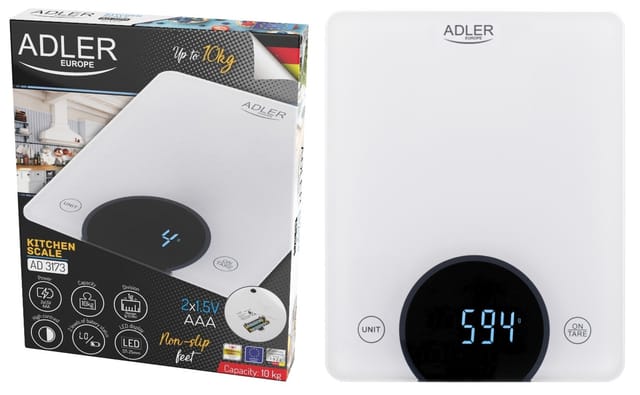 ADLER KÜCHENWAAGE AD3173w WEISS