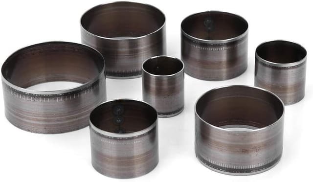 Rundstanzer-Set für Lederstanzen, Set mit 7 Lederschneidwerkzeugen, Rundlocher aus Stahl, 20 mm/25 mm/30 mm/35 mm/40 mm/45 mm/50 mm