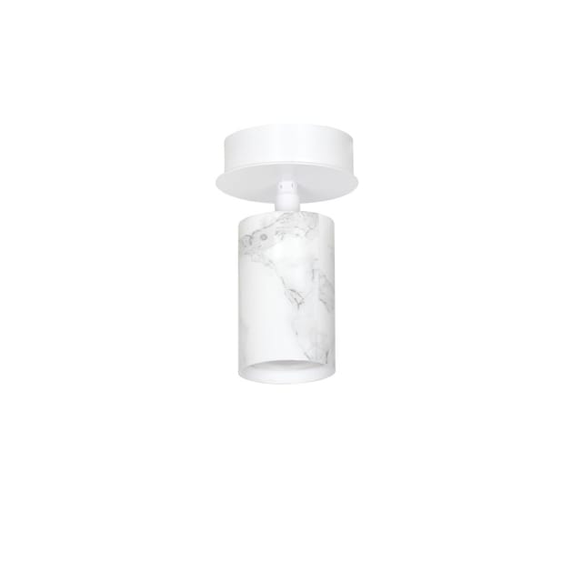 Licht-erlebnisse - Deckenlampe GU10 Grau Weiß Marmor Optik Metall Deckenleuchte Flur Wohnzimmer