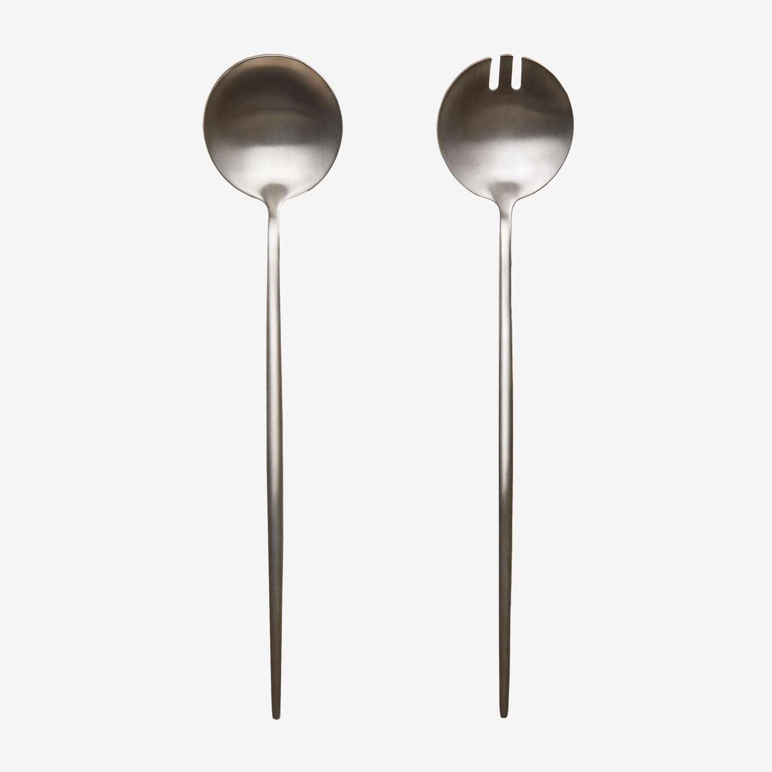 Sklum Set Aus 2 Salatbesteckteilen Aus Edelstahl Raxiem Silber Matt