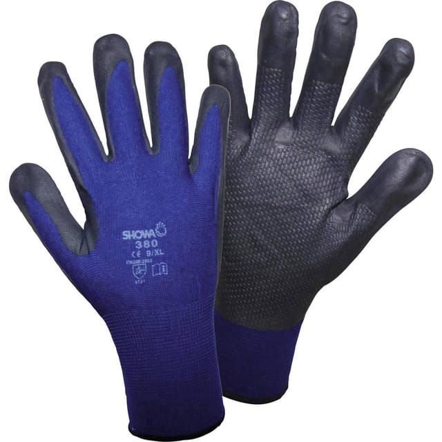 380 nbr 1163-8 Nylon Arbeitshandschuh Größe (Handschuhe): 8, l en 388 cat ii 1 Paar - Showa