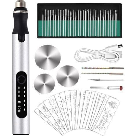 Elektrischer Gravierstift, Mini-graviergerät Für Diy-projekte, Wiederaufladbarer Mini-usb-gravierstift, Multifunktionaler Gravierstift Für Schmuck, Metall, Glas, Stein Und Kunststoff
