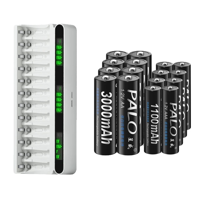 Wiederaufladbare Batterien, 3000 Mah Kapazität, Schnellladefunktion, 8 Aa- Und 8 Aaa-batterien, 1 Ladegerät
