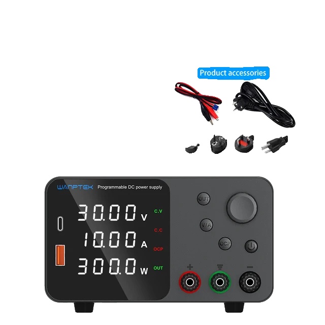 Gleichstromnetzteil, Einstellbare Ausgangsleistung, Benutzerfreundliches Display, 4-stellig, 30 V 10 A
