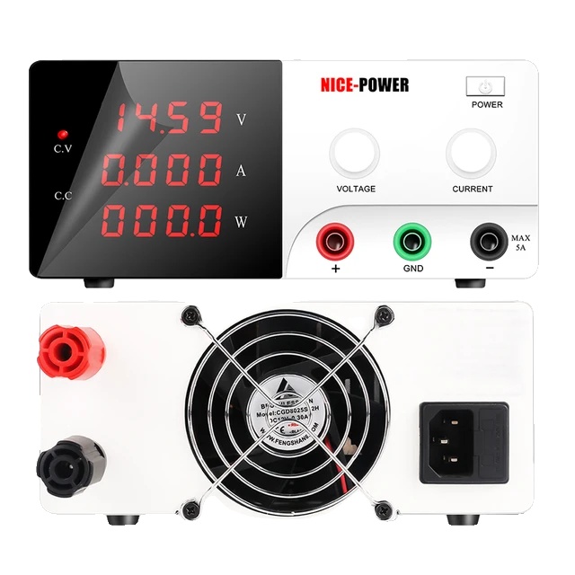 Netzteil, Einstellbare Spannung, Digitalanzeige, 60 V 10 A, Weiß, 220 V-b