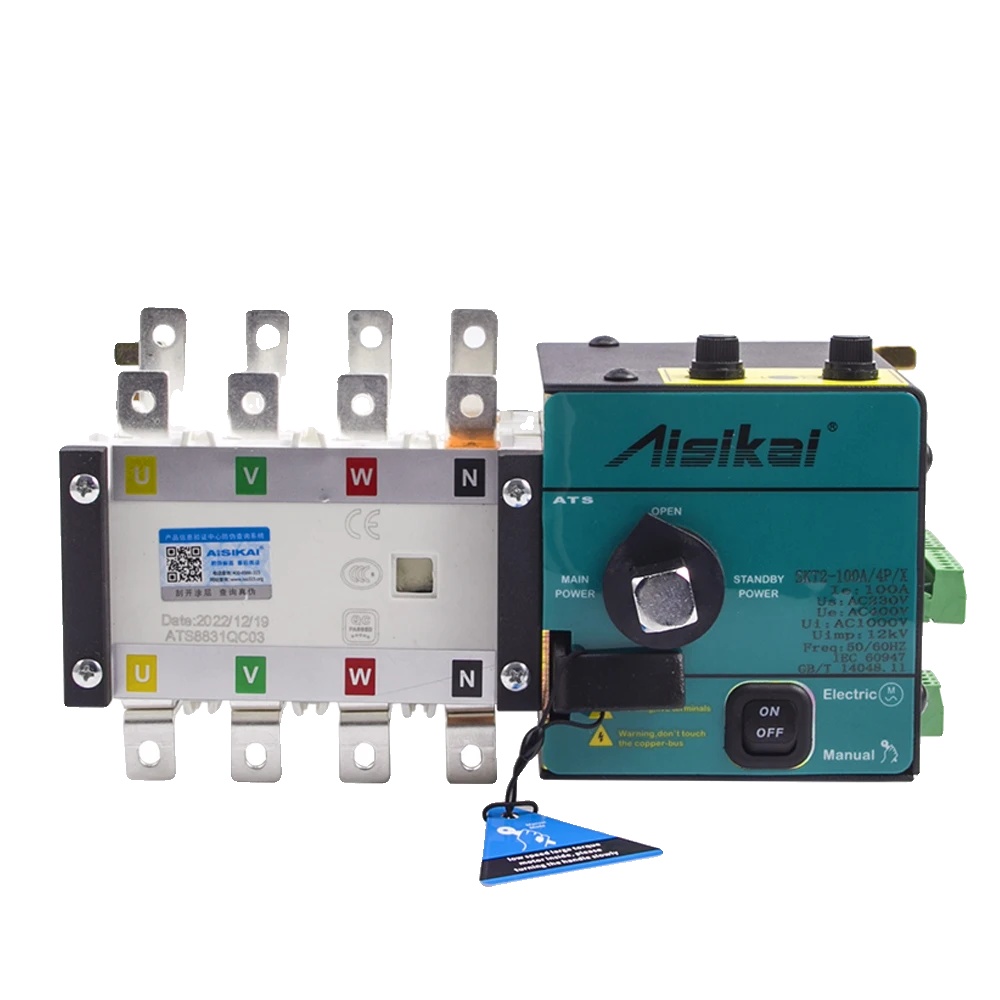 Automatischer Umschalter, 4-polig, Steuerspannung Ac 220 V, Maximalstrom 30 A Bis 100 A, Modell Skx2-100/4p, Kompatibel Mit Generatoren