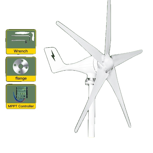 Hocheffizienter Windgenerator, Anpassbare Optionen, 12 V, Mit Mppt-regler, 2000 W