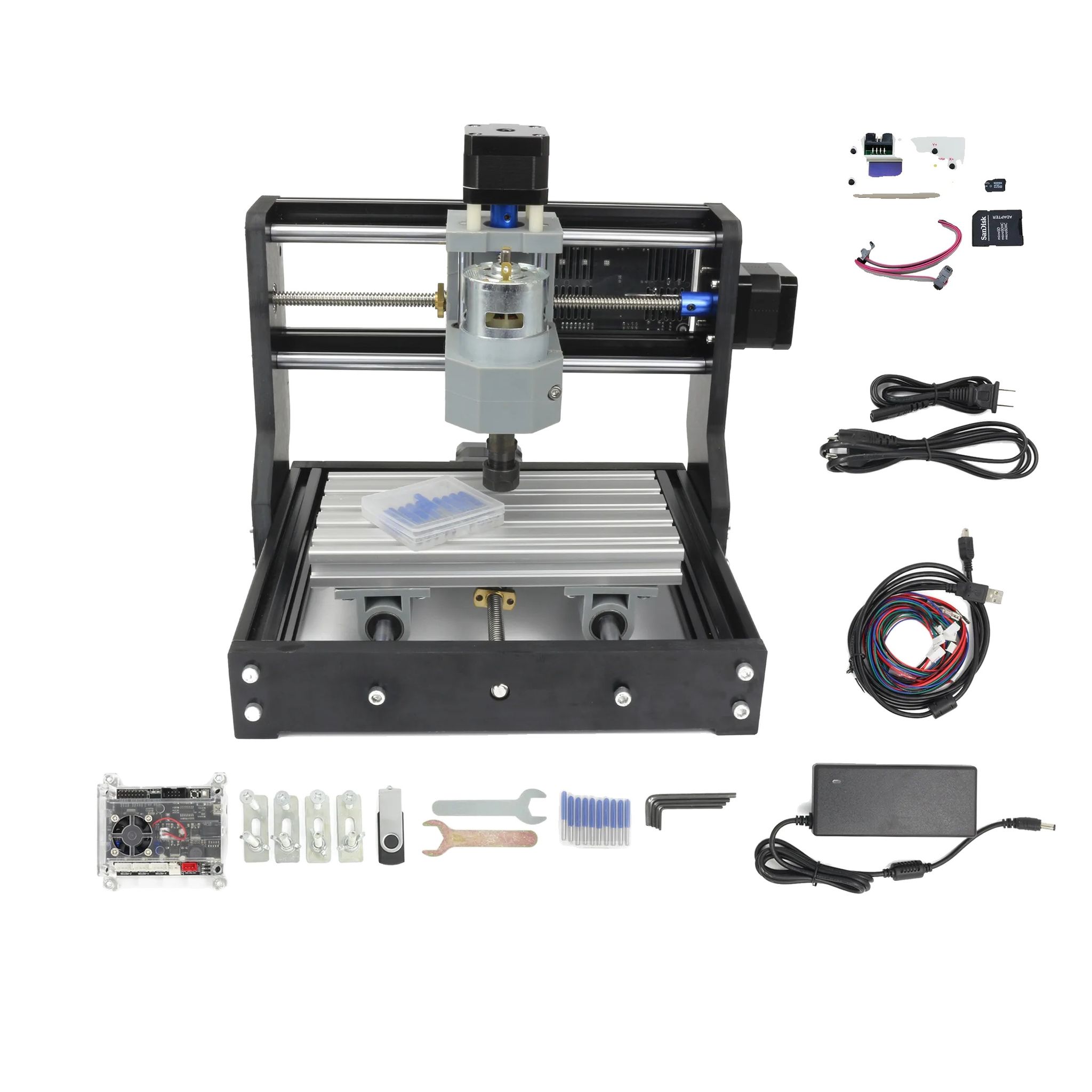 Diy-mini-cnc-maschine, 3 Achsen, Kompaktes Design, Mit Manueller Steuerung