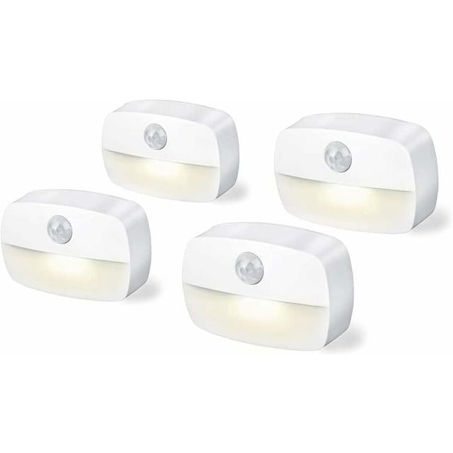 Set Mit 4 Batteriebetriebenen, Bewegungsaktivierten Innenleuchten (3a) Für Schränke, Treppenhäuser, Flure, Küchen Und Schlafzimmer (batterien Nicht Im Lieferumfang Enthalten)