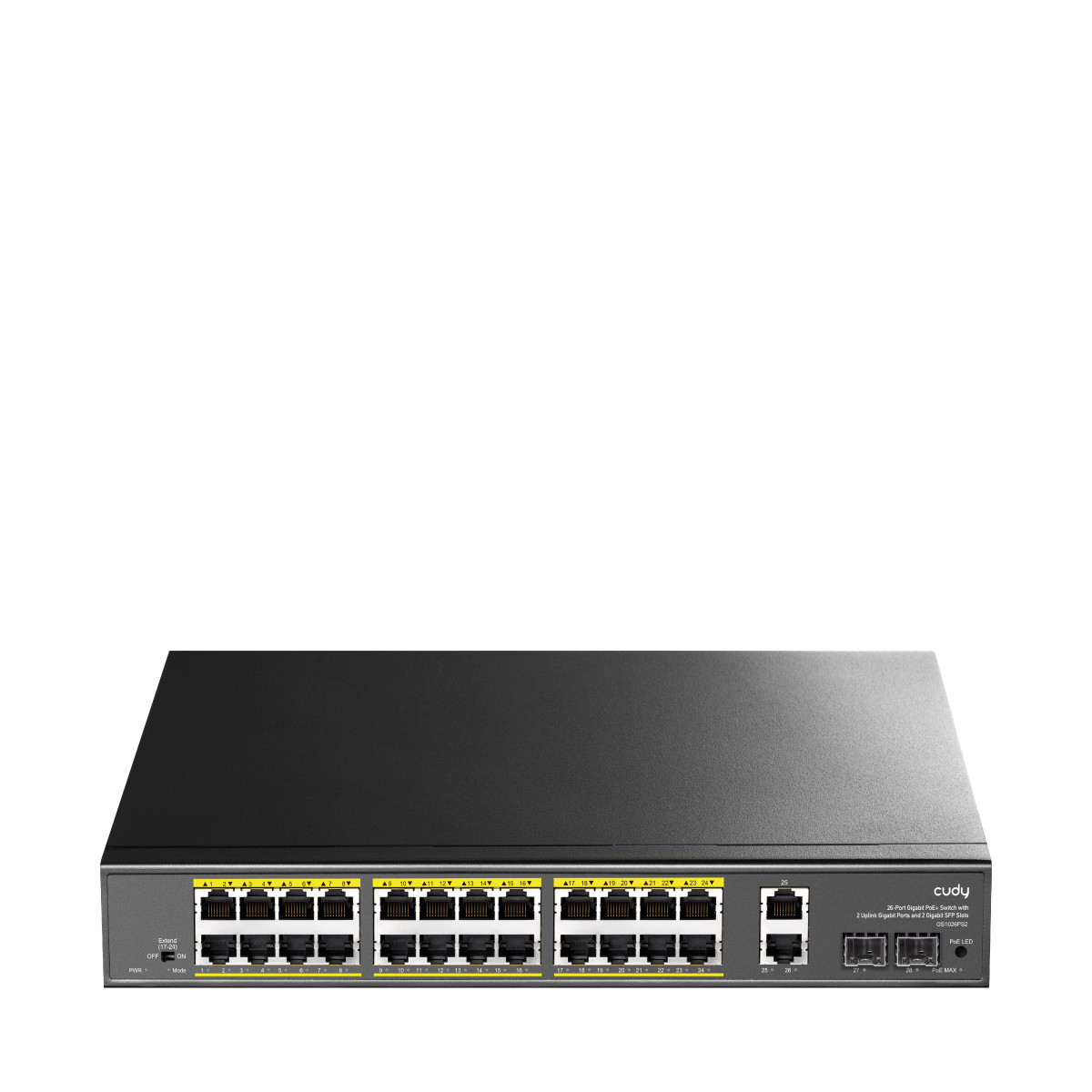 Cudy Gs1026ps2 Netzwerk-switch Unmanaged Gigabit Ethernet (10/100/1000) Power Over Ethernet (poe) Schwarz