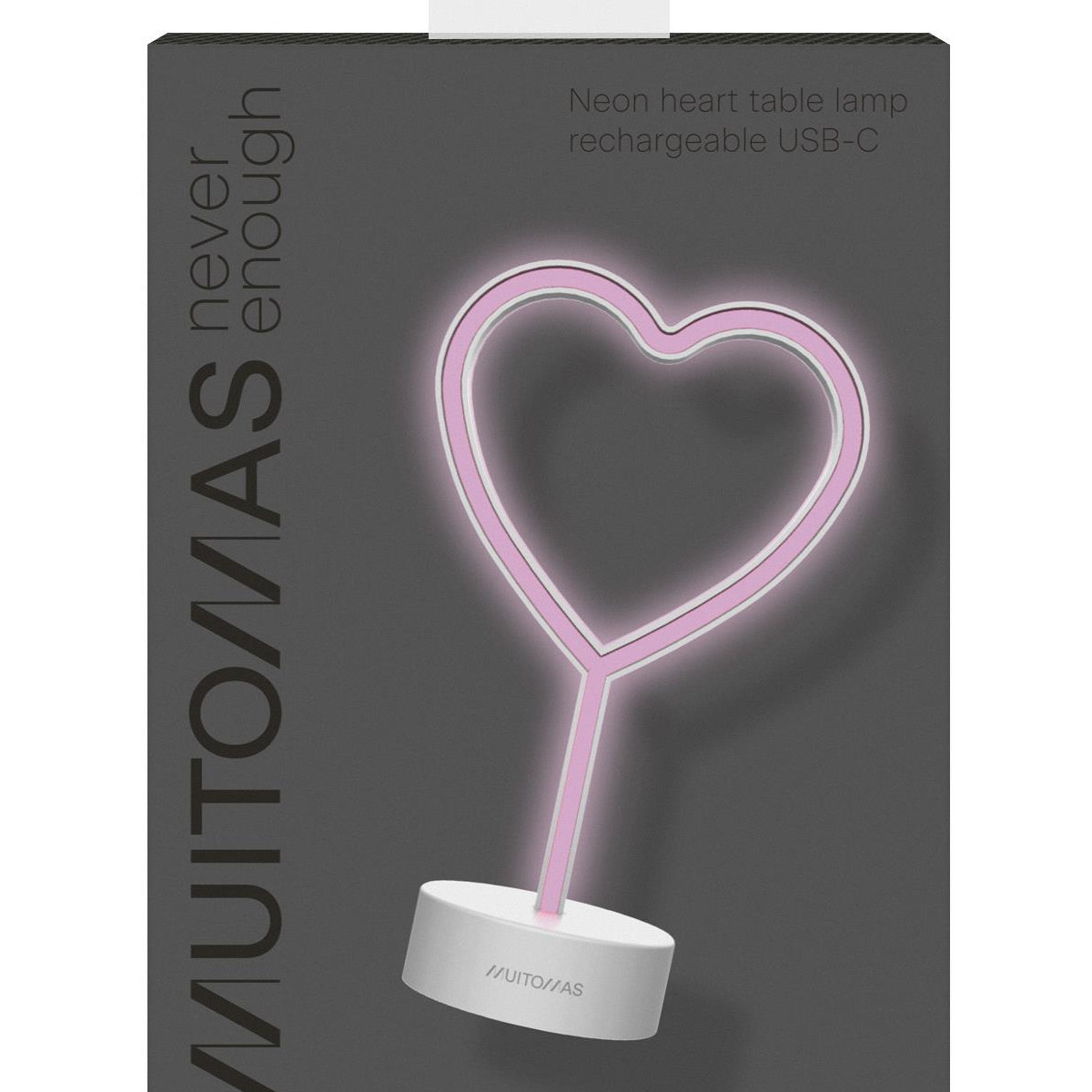 Muitomas Neonheartc Tischleuchte Neon F Weiß