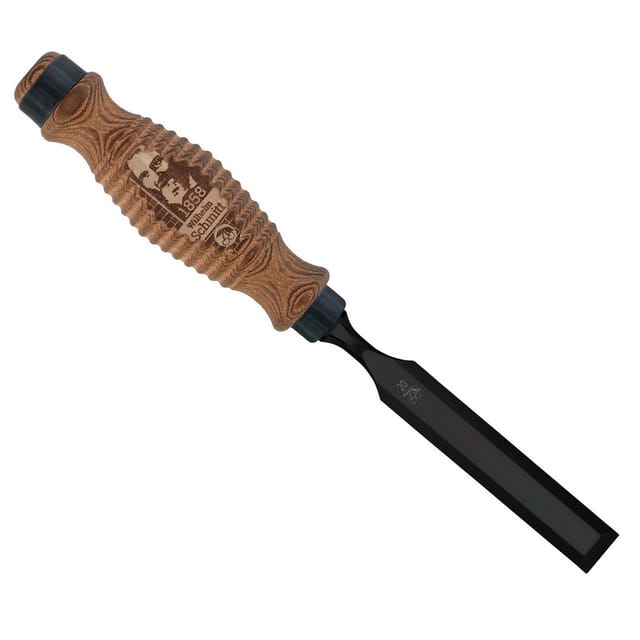KIRSCHEN Founder's Black Edition Stechbeitel 20 mm mit graviertem Akazienholzheft Sonderedition