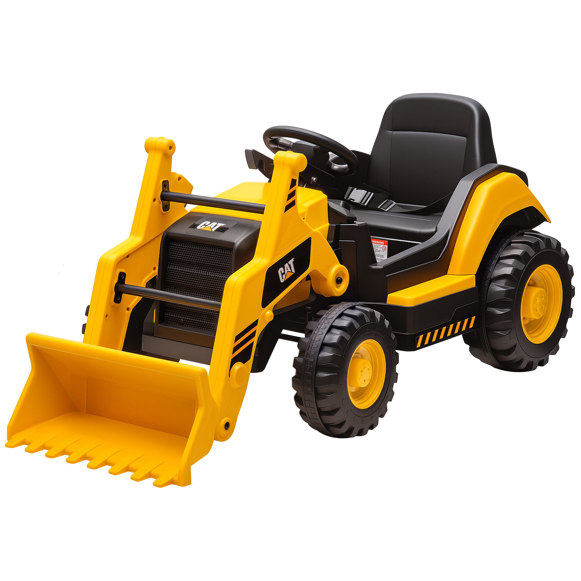 Ruspa Elektro-kinderauto Für Kinder Von 3-6 Jahren, Offizieller Caterpillar 12v Mit Fernbedienung, Gelb