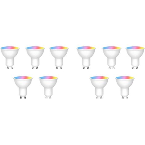 Packung Mit 10 Tuya Wifi Gu10 Smart-led-lampen, Dimmbar, 6 W, 220 V, Kompatibel Mit Der Smart Life App Und Alexa/google.