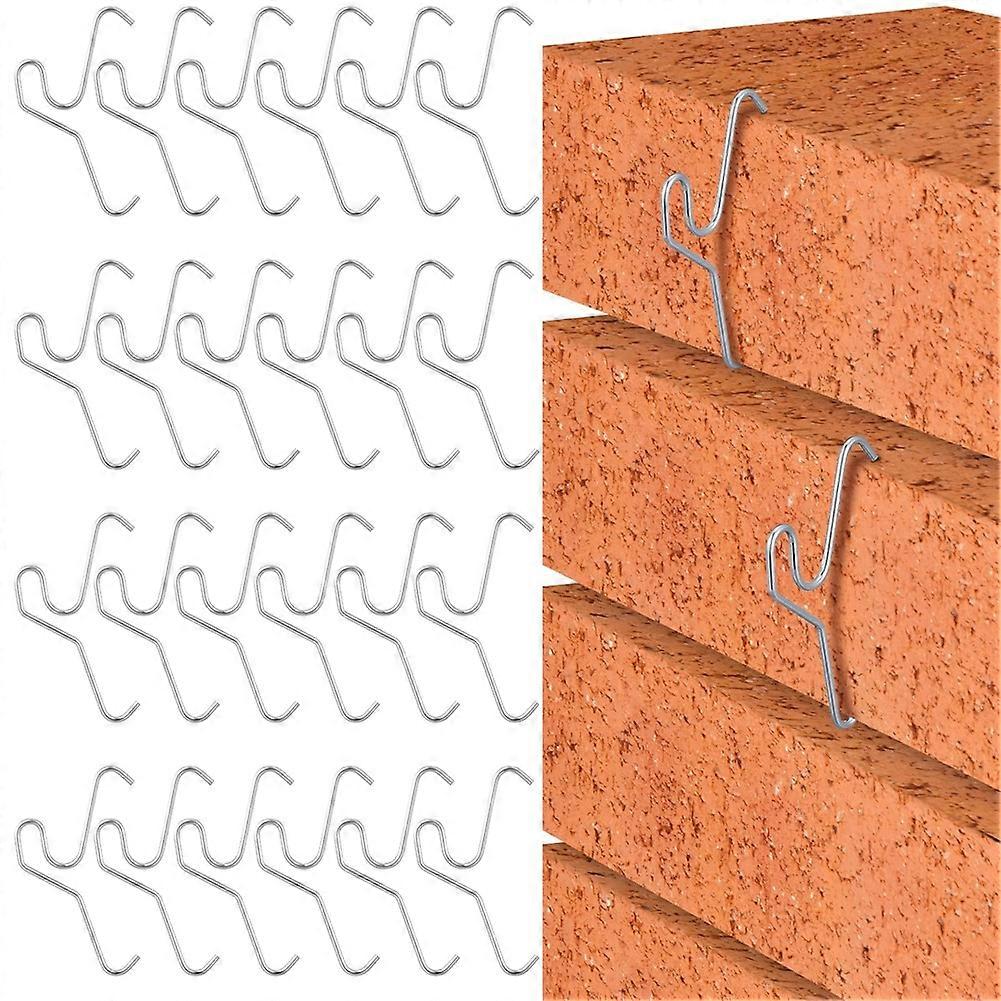 Packung Mit 24 Wandhaken Für Ziegelsteine, 5,7 Bis 6,2 Cm Hoch, Zur Befestigung Von Drähten Und Kränzen Im Außenbereich.
