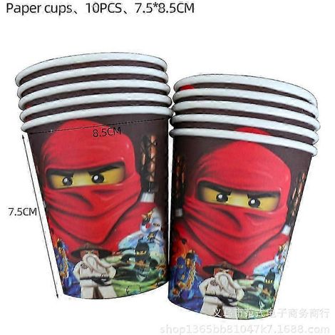 Ninjago-pappteller, Pappbecher, Papierhandtücher, Rice-krispies-schachteln, Tischdecke, Tischdecke Mit Wimpeln, Ninjago-geburtstag