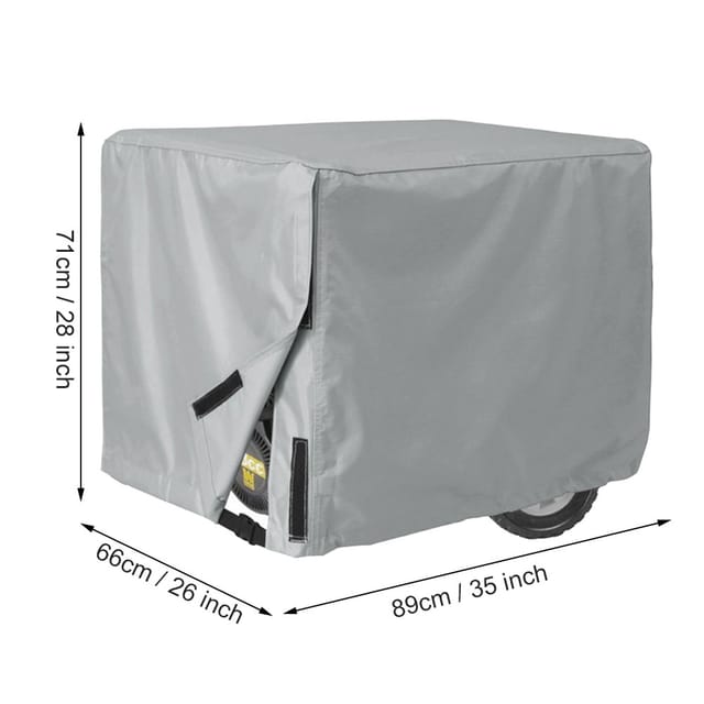 Wasserdichte Schutzhülle für Stromgeneratoren, 210D Polyester, Grau, 35 x 26 x 28 Zoll