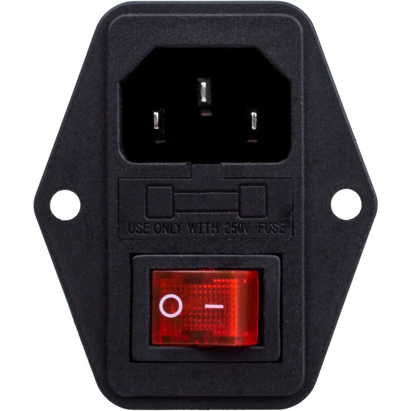 [neuwertig]netzanschlussstecker (männlich), Schaltmodul, 3-polig, 10 A, 250 V, C14, Iec320