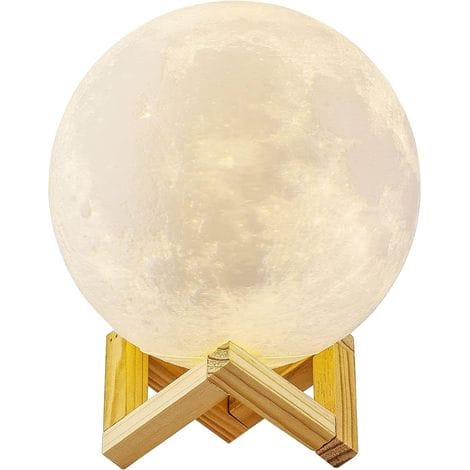 3d-mondlampe, Led-nachtlicht, Berührungsempfindliche Mondlampe Mit 3 Farben, 10 Cm Durchmesser, Usb-wiederaufladbares Mond-nachtlicht Für Schlafzimmer, Wohnzimmer, Café, Geburtstags-/weihnachtsgescheh