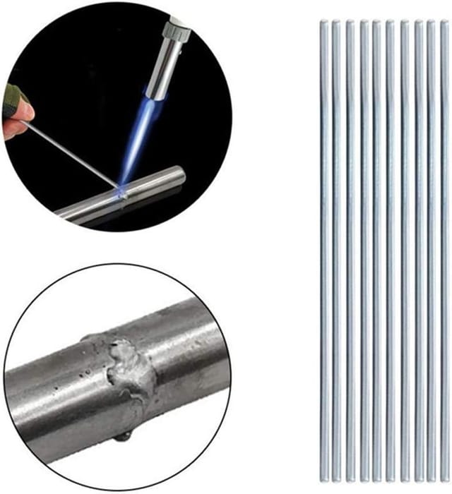Aougo - Niedertemperatur-Aluminium-Schweißdraht, langlebiger Schweißdraht für Reparaturen, kein Lötpulver erforderlich – 10 Stück, 2,0 mm, 50 cm