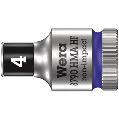 Wera - Steckschlüsseleinsatz 8790 hma hf 1/4 ″ 6-kant Schlüsselweite 4 mm Länge 23 mm