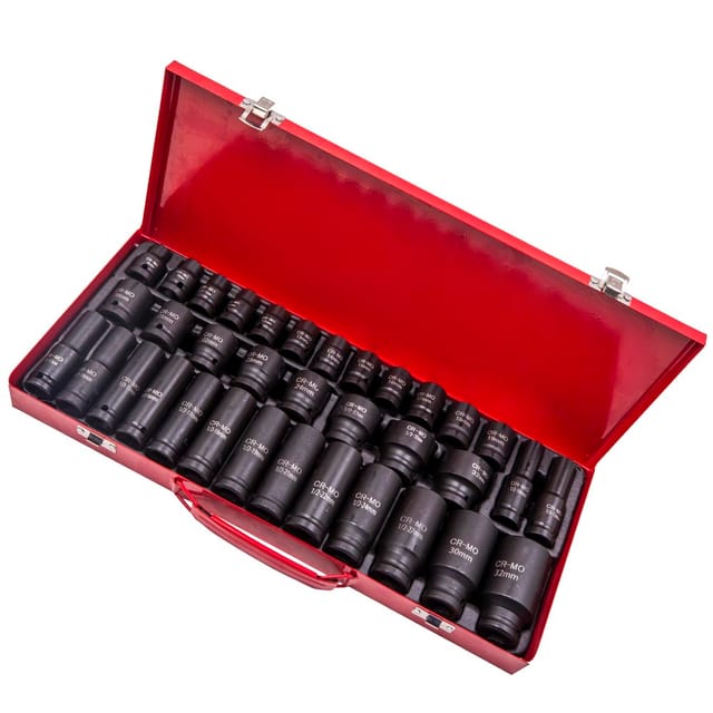 Maxpeedingrods - Kraft-Schlagschrauber-Nüsse Steckschlüssel-Satz-Set Schlagnüsse 1/2' 8 - 32mm