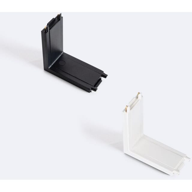Efectoled - Vertikale L-Verbindung für Magnetschiene 25mm Superslim 48V Aufbau Schwarz