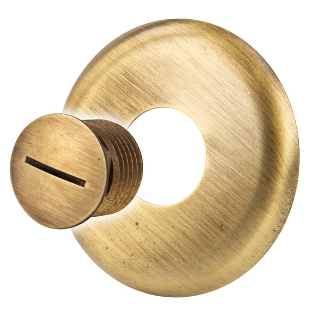 Tecuro - Verschluss - Stopfen ag g 1/2 Zoll, mit Rosette - Messing bronze