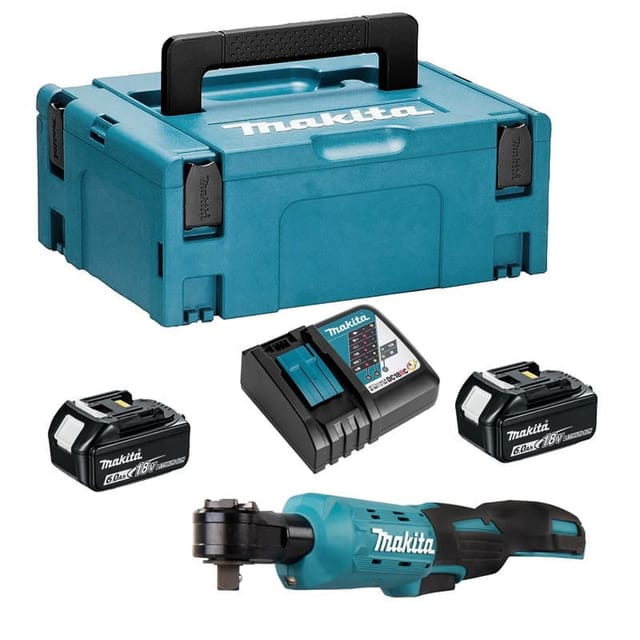 18 V Li-Ion Ratschenschlüssel 3/8" 1/4" 47,5 Nm (2x6,0 Ah) in MAKPAC - MAKITA DWR180RGJ
