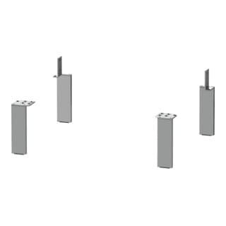L-Cube Sockelfuss, Aluminium matt, 4 Stück, 70x65 mm, - Duravit