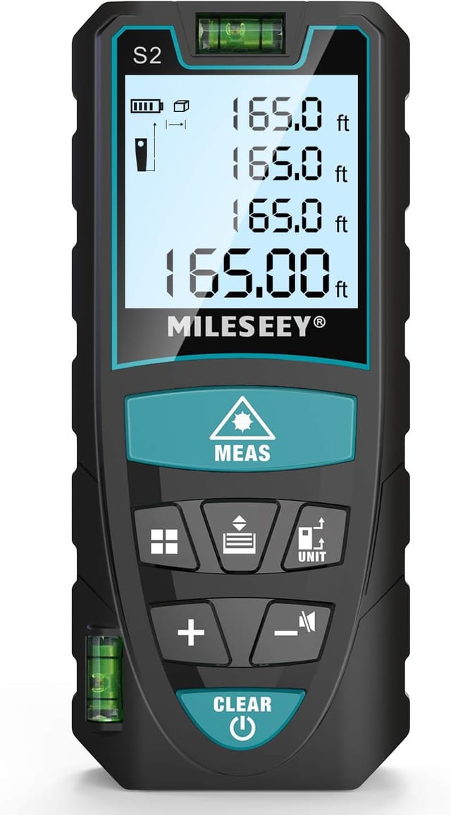 Vtizikl Télémètre laser 50 m, télémètre laser numérique à 2 niveaux à bulle