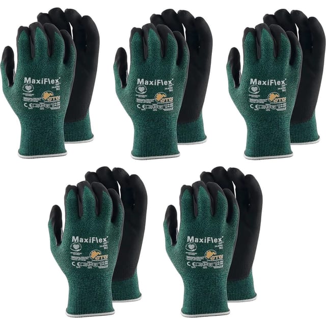 Schnittschutzhandschuhe atg Maxiflex Cut Handschuhe Größe 9, schnitthemennde Arbeitshandschuhe l - 5 Paar - Vasalat