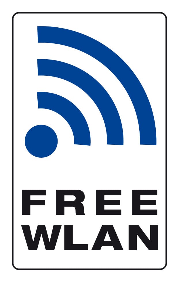 Conmetall Hinweisschild Free WLAN 25 x 15 cm