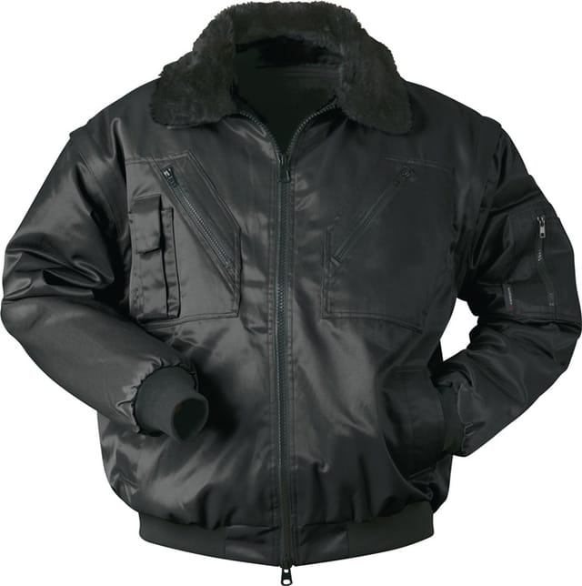 Rondane Pilot-Jacke Schwarz Norway rmel abnehmbar, 236183 Gr.XL