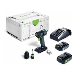 Akku-Bohrschrauber txs 18 c 3,0-Plus, incl. 2 x Akku, Schnellladegerät, Zubehör - Festool