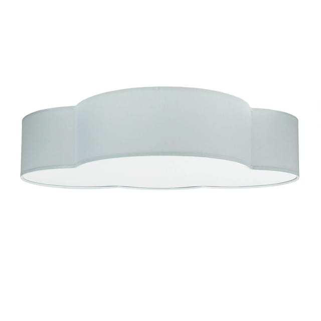 Licht-erlebnisse - Kinderlampe Decke Wolke Grau 4x E27 Stoff Magnetschirm 62 cm Deckenleuchte