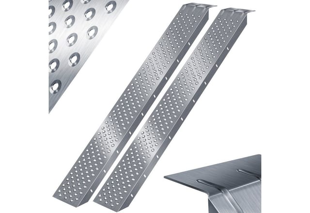 2X Auffahrrampe 400kg Verladerampe Verladeschiene verzinkter Stahl Antirutsch 200kg Pro Stück Max 400kg Pro Paar 2x Auffahrrampe - Masko