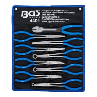 Bgs Technic - Langbeck- / Flach- und Zündkerzen-Stecker-Zangen-Satz extra lang 9-tlg.