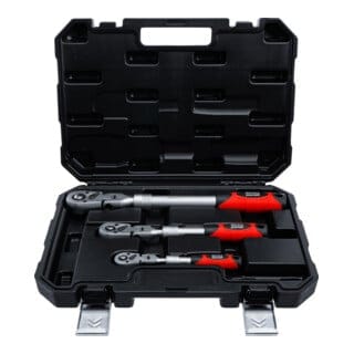 Bgs Technic - Umschaltknarren-Satz ausziehbar, abwinkelbar Abtrieb Außenvierkant 6,3 mm (1/4') - 10 mm (3/8') - 12,5 mm (1/2') 3-tlg.