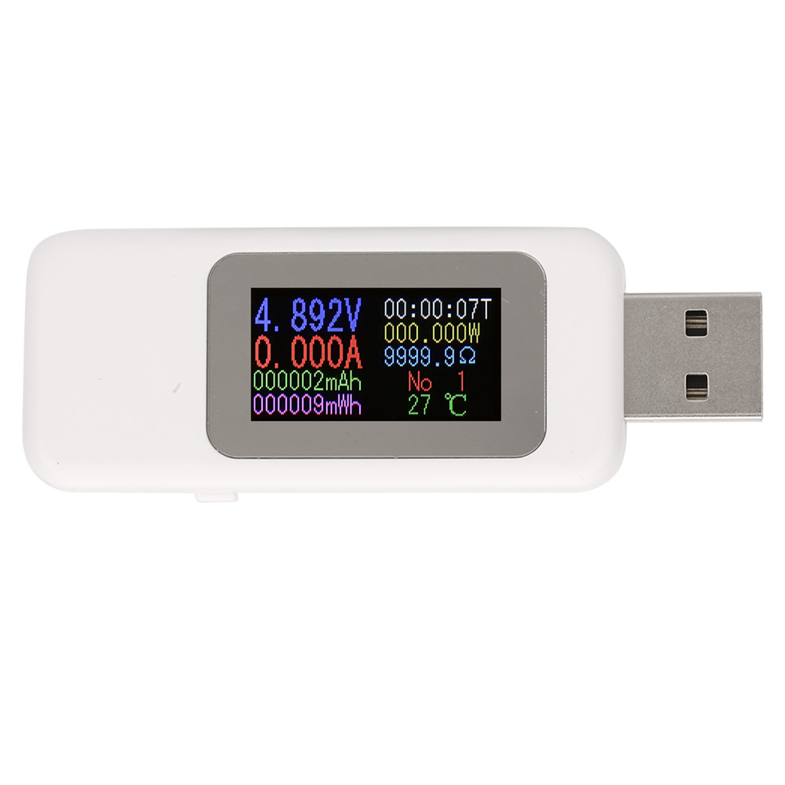 Lcd-display Usb-tester Ladegerät Detektor Digital Voltmeter Amperemeter Spannungsmesser Dc4-30v (weiß)