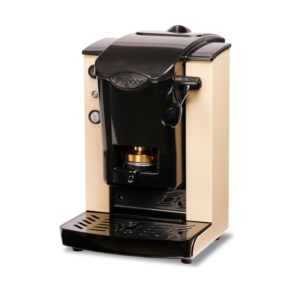 Faber Slot Plast Lite Kaffeepadmaschine Sand/schwarz Thermoregler 95° Herausnehmbare Padpresse Spsabnlt