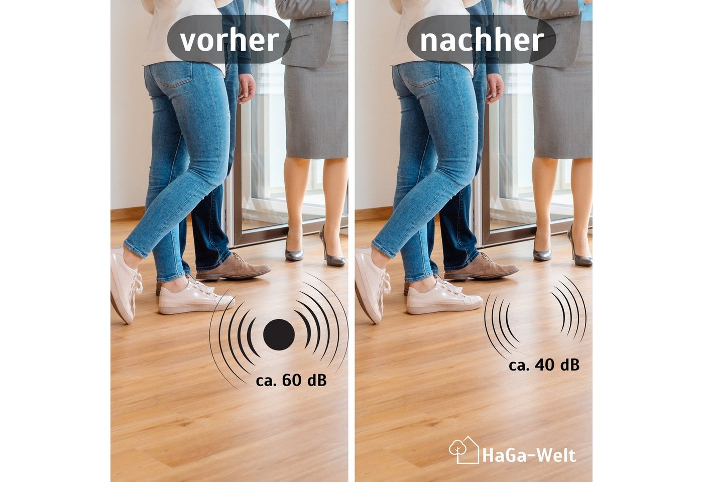 Haga - Trittschalldämmung PE-Schaumfolie für Laminat 1,25m Breite 3mm Stärke (Meterware) Bild 2