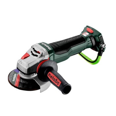 Akku-Winkelschleifer wpba 18 ltx bl 15-125 Quick ds, mit Bremse, Schnellspannmutter, drehbarem Akkupack, Totmannschalter x 165 l - Metabo