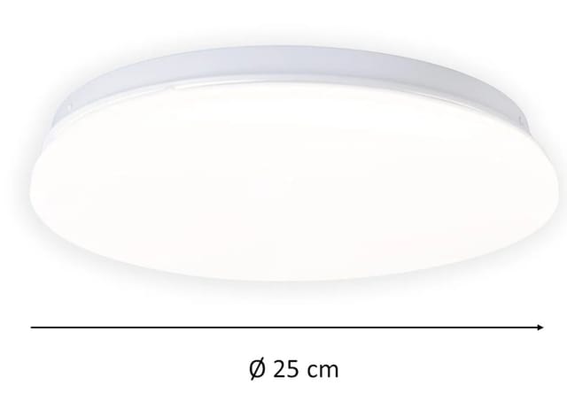 Led Kellerleuchte Levi rund 25 cm Garagenleuchte, IP44, weiß Deckenlampen & Kronleuchter