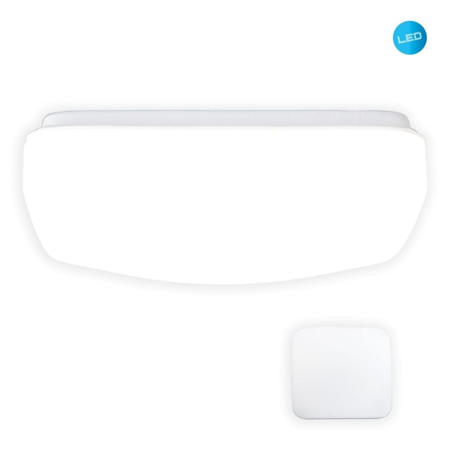 Led Kellerleuchte Levi eckig 22 cm Garagenleuchte, ip 44, weiß Deckenlampen & Kronleuchter