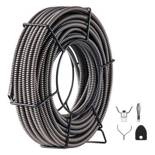 Rohrreinigungsmaschine 390w Rohrreinigungsgerät Spirale 15 Mm X 13 Mm Kompakter Elektrische Abflussreiniger Mit 8 Auswechselbare Messer Schiebehülsenwerkzeug 51-102 Mm Für Die Rohrinstallation - Vevor