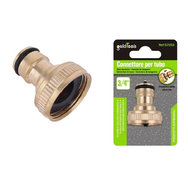 Trade Shop Traesio - Trade Shop - universal-hahnanschluss 3/4' schnell-gartenschlauchadapter 57053 -