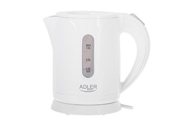 AD 1371 weißer Kunststoff-Wasserkocher 0,8 L